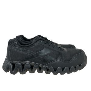 Reebok Sneakers Mens 5.5 M Black Work Zig Pulse Composite Toe Work Shoes RB3019